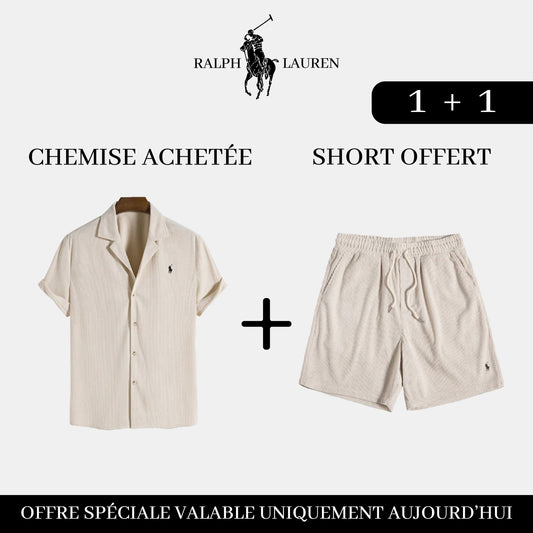 Exclusive Pack: Elegant Shirt + Free Shorts Parijan Beige S
