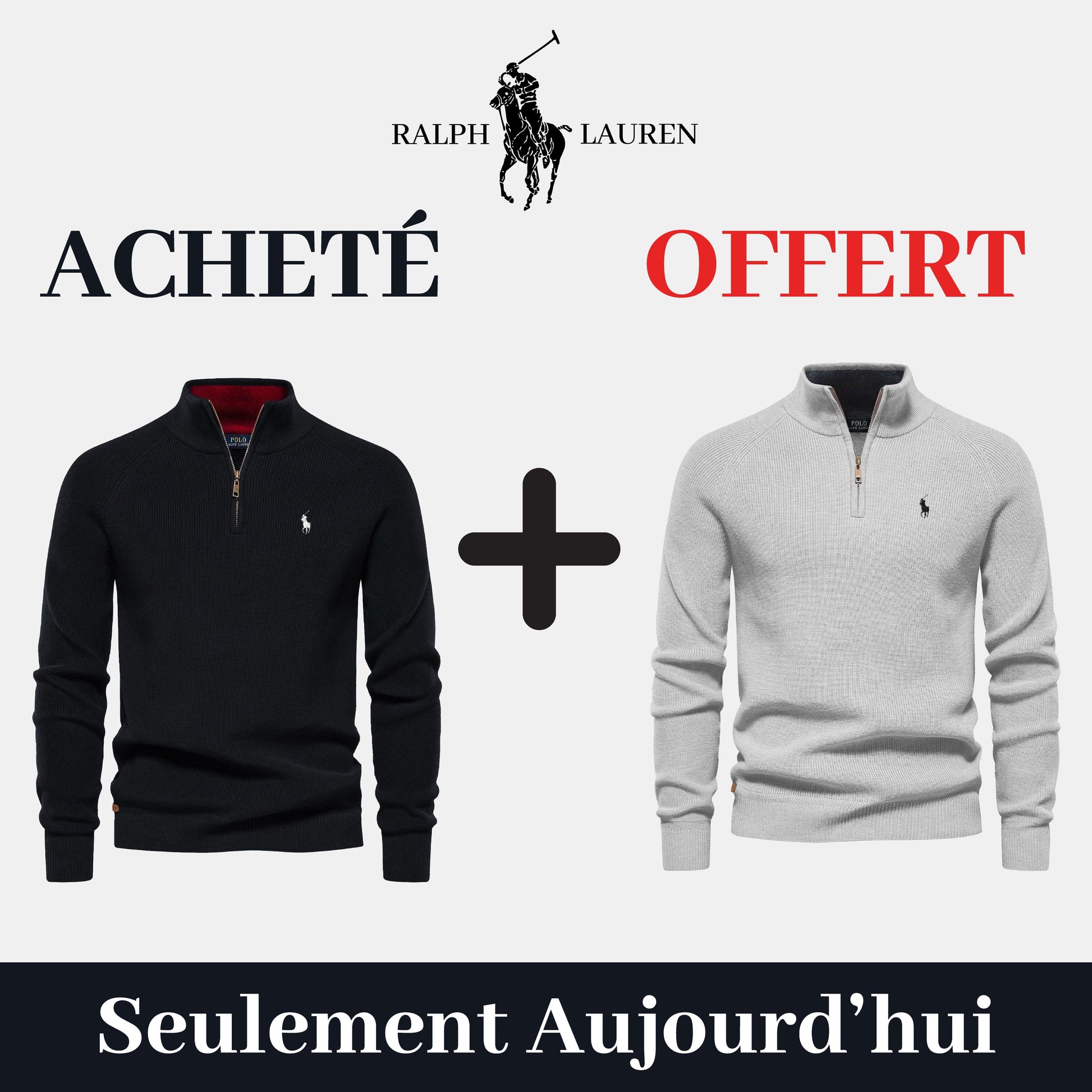 1+1 Zip Neck Sweater (CLEARANCE) Parijan Blue S