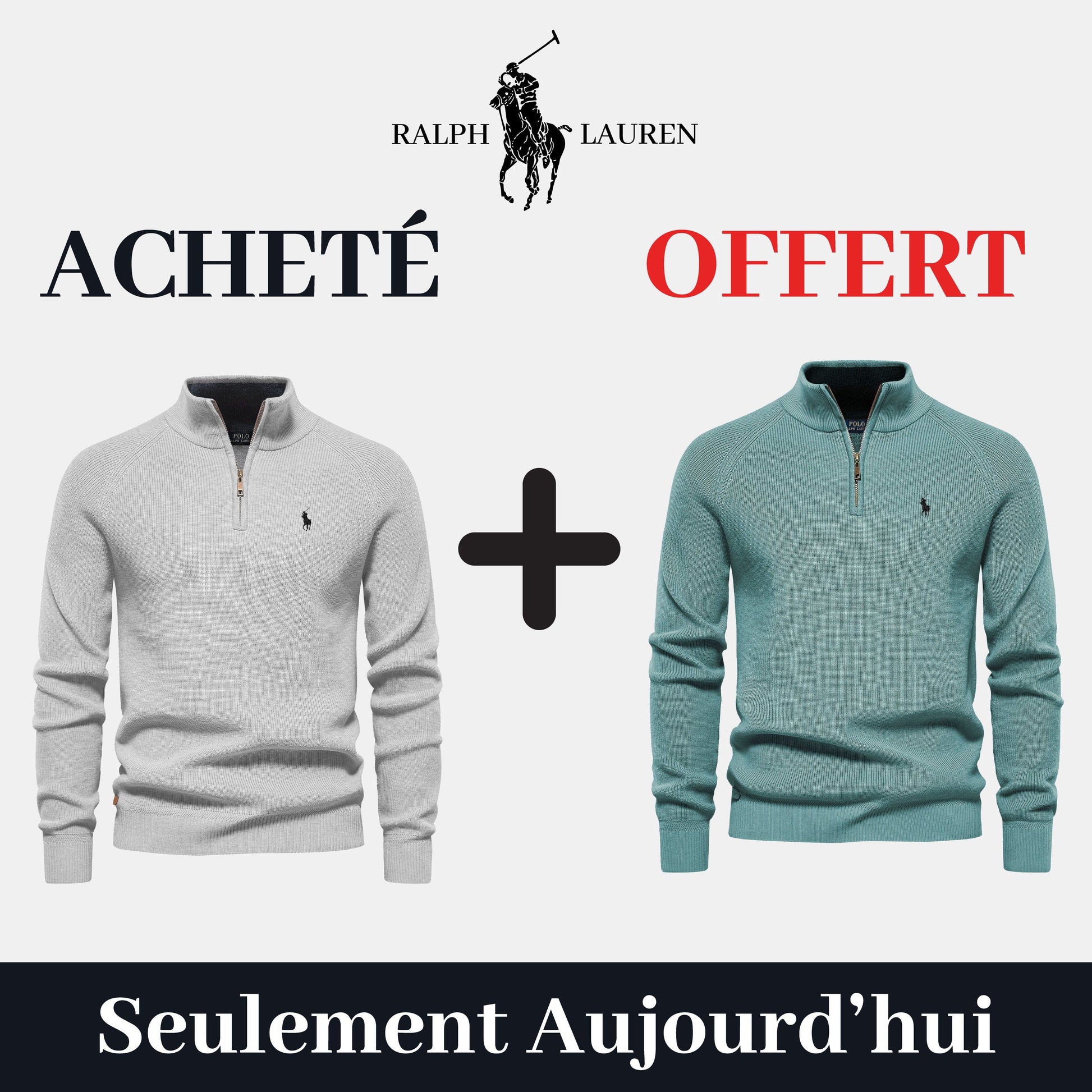 1+1 Zip Neck Sweater (CLEARANCE) Parijan Gray S