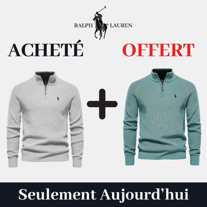 1+1 Zip Neck Sweater (CLEARANCE) Parijan Gray S