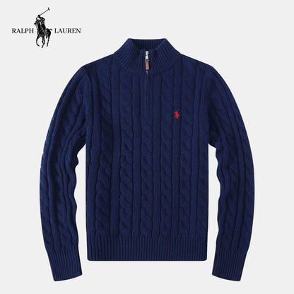 Cashmere Cable Sweater (CLEARANCE) Parijan Deep Blue M