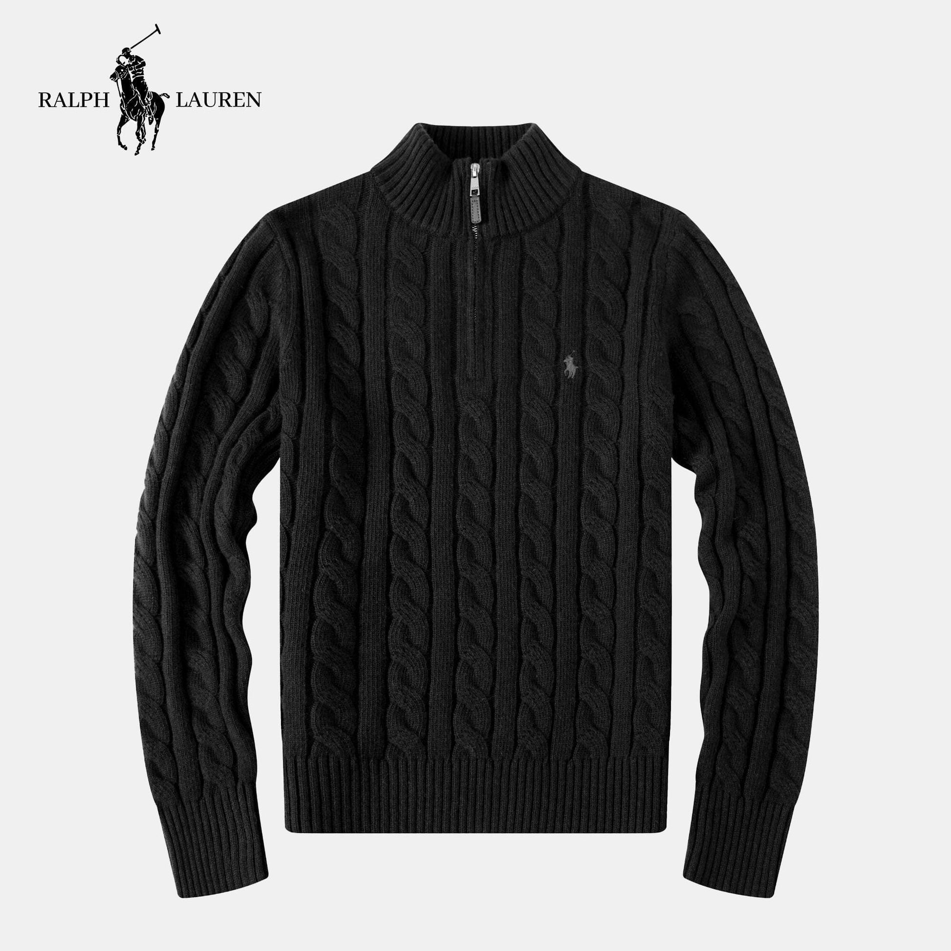 Cashmere Cable Sweater (CLEARANCE) Parijan Intense Black M
