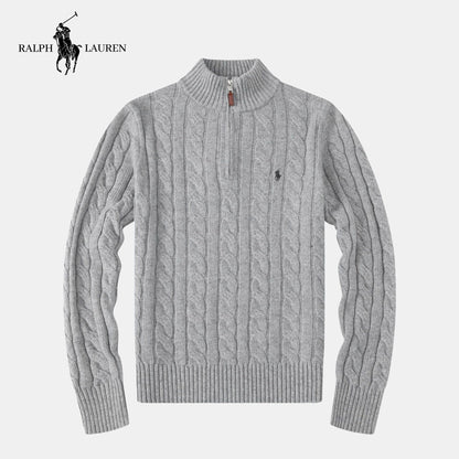 Cashmere Cable Sweater (CLEARANCE) Parijan Subtle Gray M