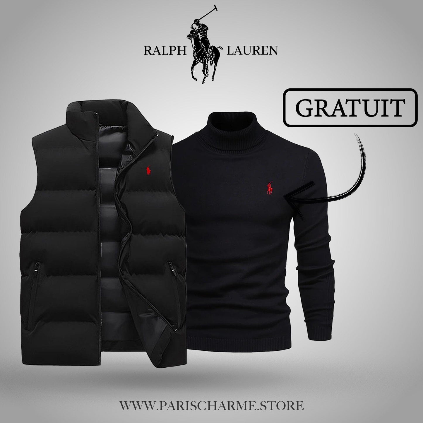Vest + Free Sweater (CLEARANCE) Parijan Black Black M