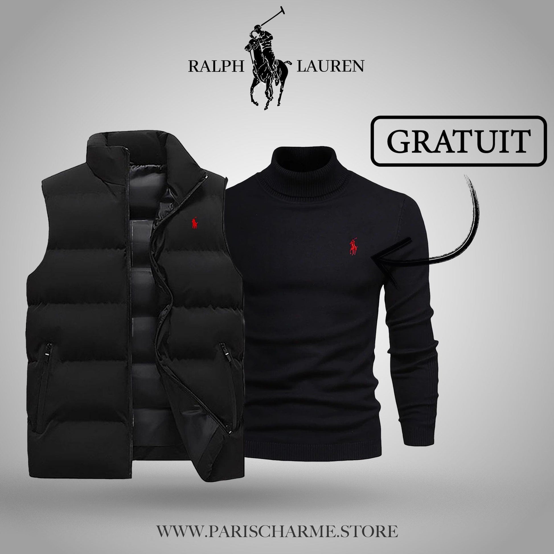 Vest + Free Sweater (CLEARANCE) Parijan Black Black M