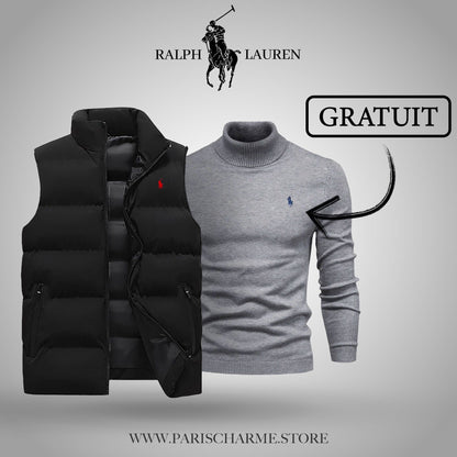 Vest + Free Sweater (CLEARANCE) Parijan Black Gray M