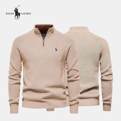 Zip Neck Sweater (CLEARANCE) Parijan Beige S