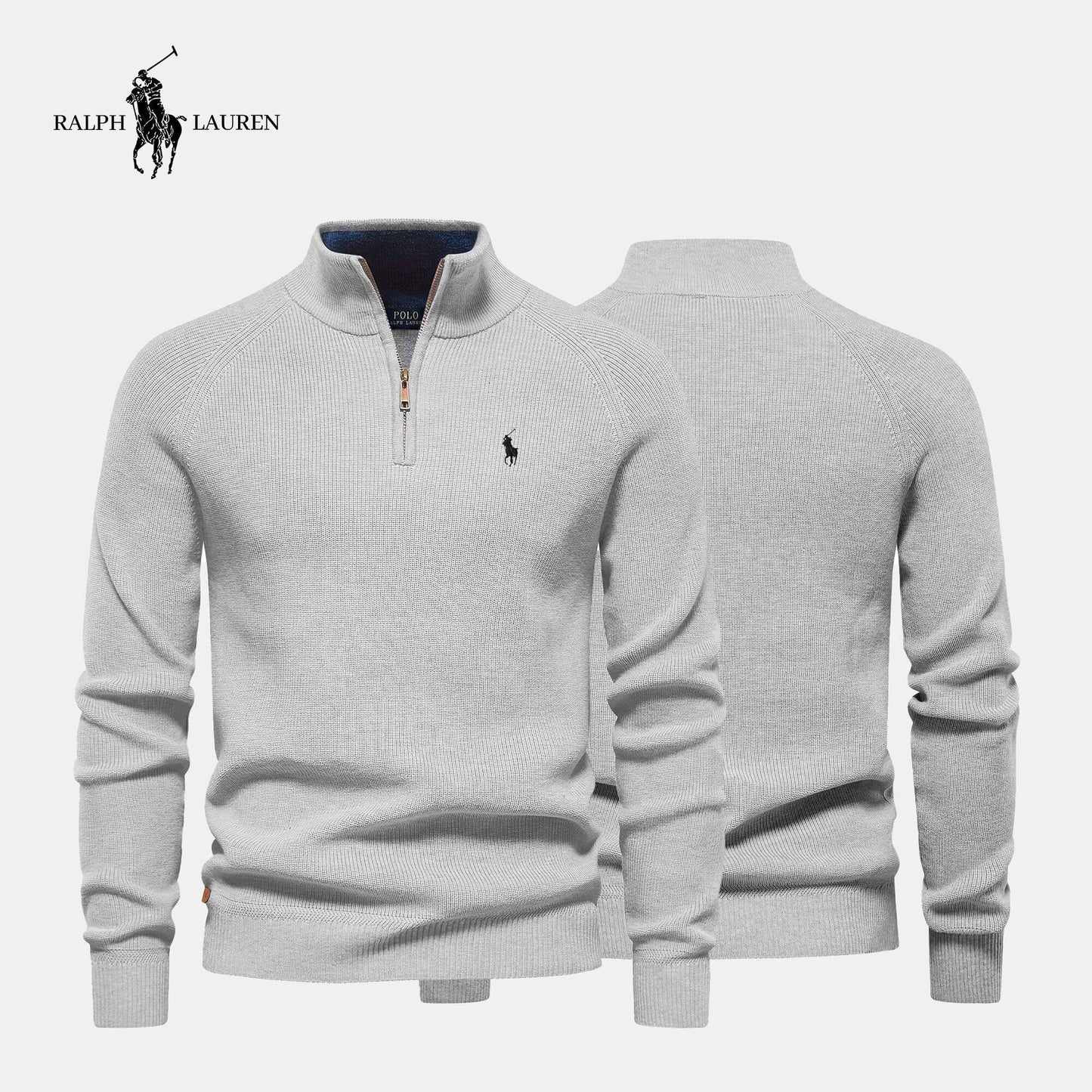 Zip Neck Sweater (CLEARANCE) Parijan Gray S