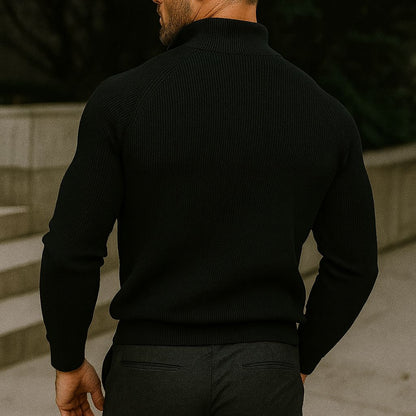 Zipped Collar Sweater + Free Watch Parijan